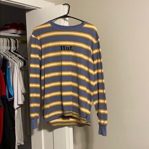Long Sleeve Shirt from HUF blue, yellow, white